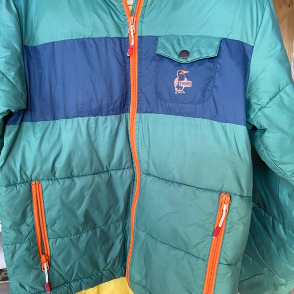 Chums Women's Color Block hooded puffer jacket size Medium - Picture 4 of 8
